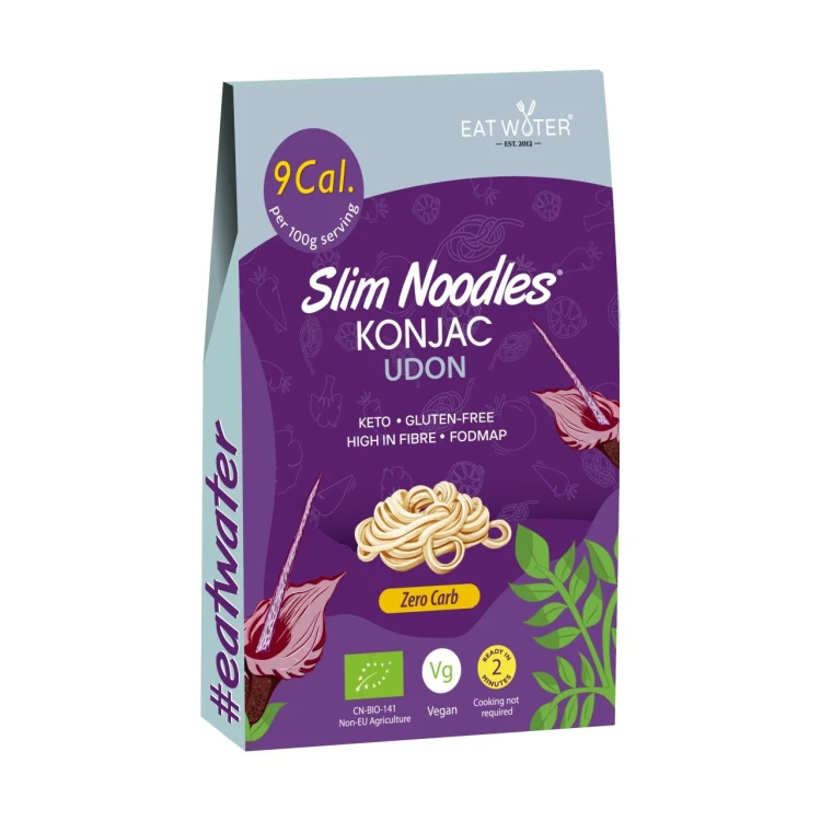 Makaron konjac bezglutenowy Udon - BIO - Slim Eat Water, 270g - przód