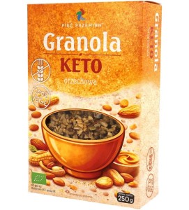 Granola KETO orzechowa bezglutenowa BIO 250 g - Pięć Przemian