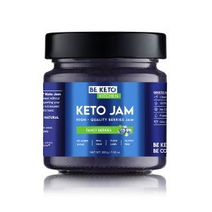 Keto dżem jagodowy bez dodatku cukru, Fajna Jagoda, BeKeto, 200 g