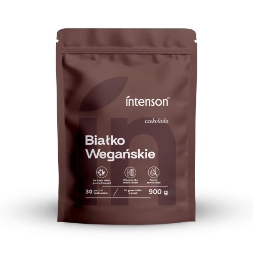 Białko wegańskie o smaku czekoladowym 900g - Intenson.webp