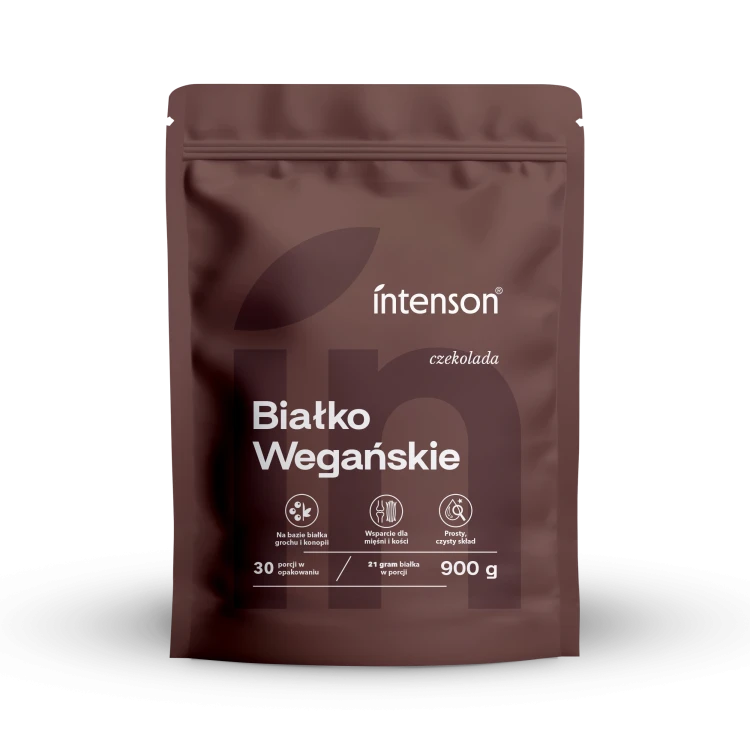 Białko wegańskie o smaku czekoladowym 900g - Intenson.webp