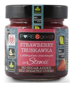 Dżem Truskawkowy ze stewią bez dodatku cukru, 200g - Pure&Good